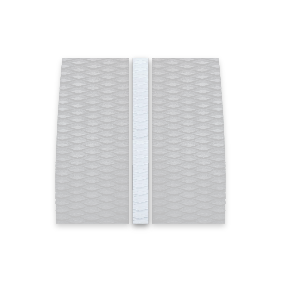 3-piece surfboard deck grip front traction pad (krak pad spine) (ghost white)(front)