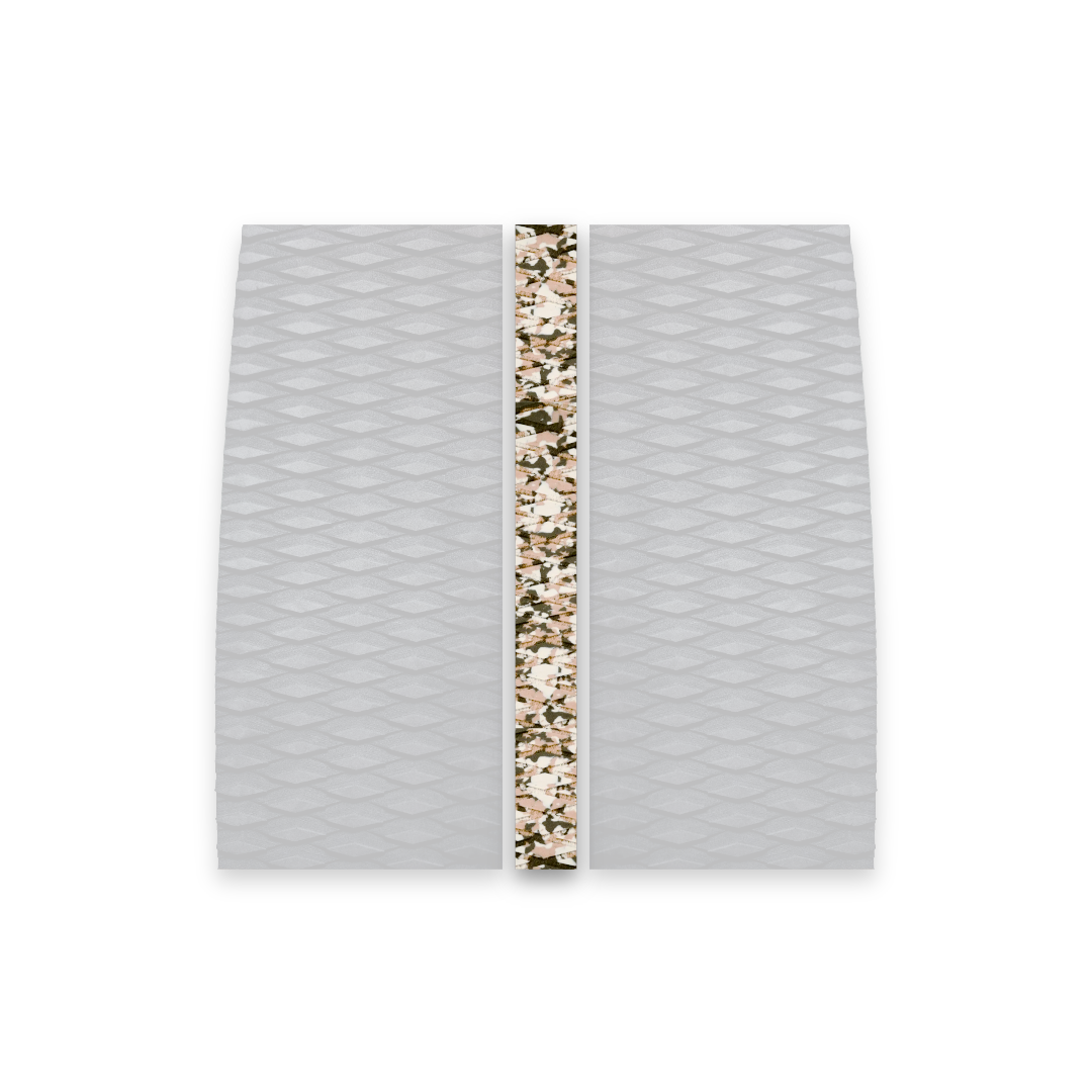 3-piece surfboard deck grip front traction pad (krak pad spine) (Desert camo)(front) 