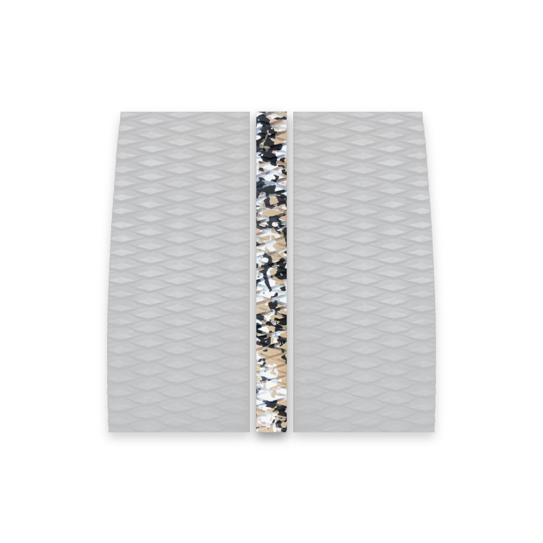 3-piece surfboard deck grip front traction pad (krak pad spine) (sandbar camo)(front) 