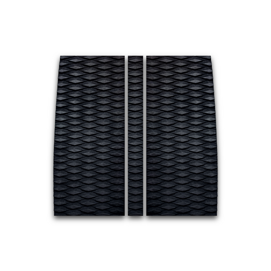 3-piece surfboard deck grip front traction pad (krak pad wide) (black)(front) 