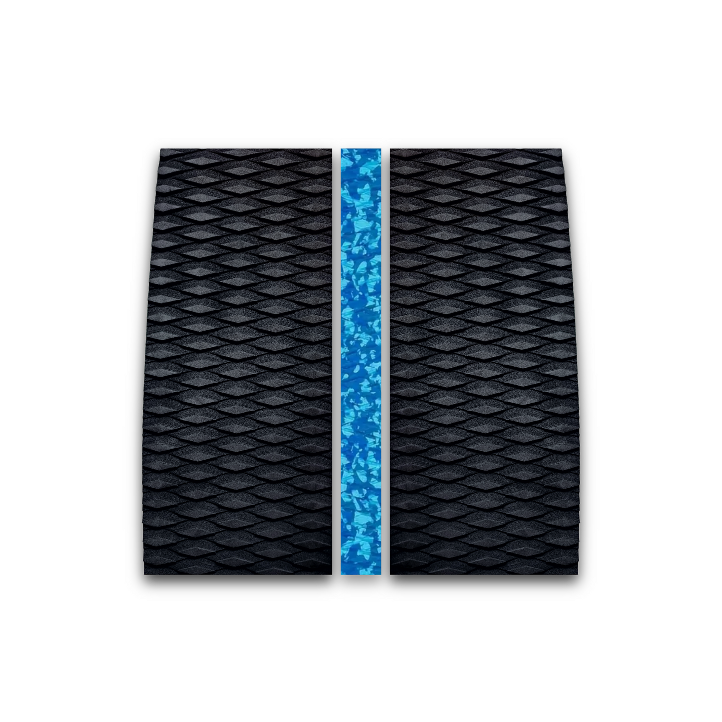 3-piece surfboard deck grip front traction pad (krak pad wide) (front) (riptide-camo blue)
